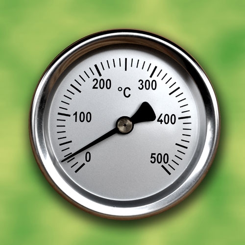 Sonderangebot => Pizzaofen Thermometer mit Befestigung 0-500°C 200mm Fühlerlänge 